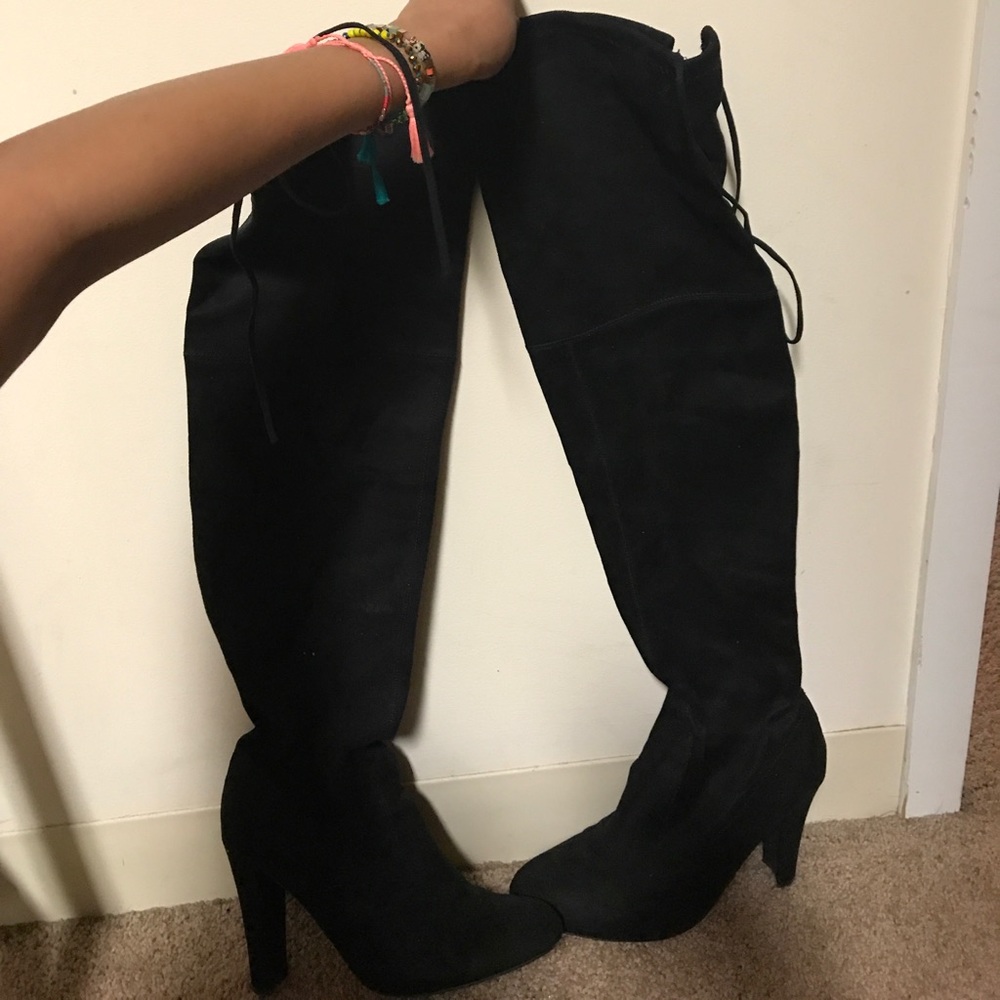 Black pristine tall steve madden boots