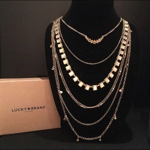 NWOT Lucky Brand Multistrand 5-in-1 Necklace