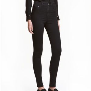 h&m High waist black denim jeans