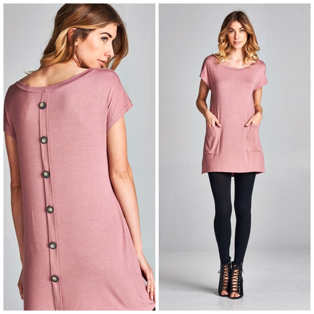 Button back top w front pockets