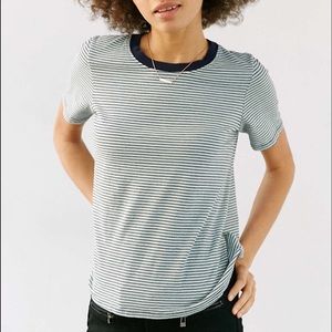 Truly Madly Deeply Striped Boyfriend Ringer Tee