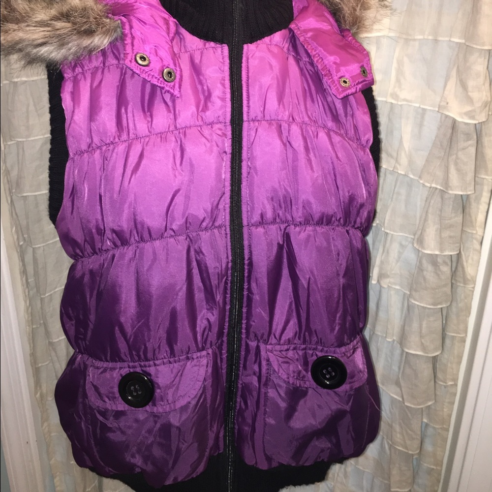 TORRID Ombré Fur Hooded Vest