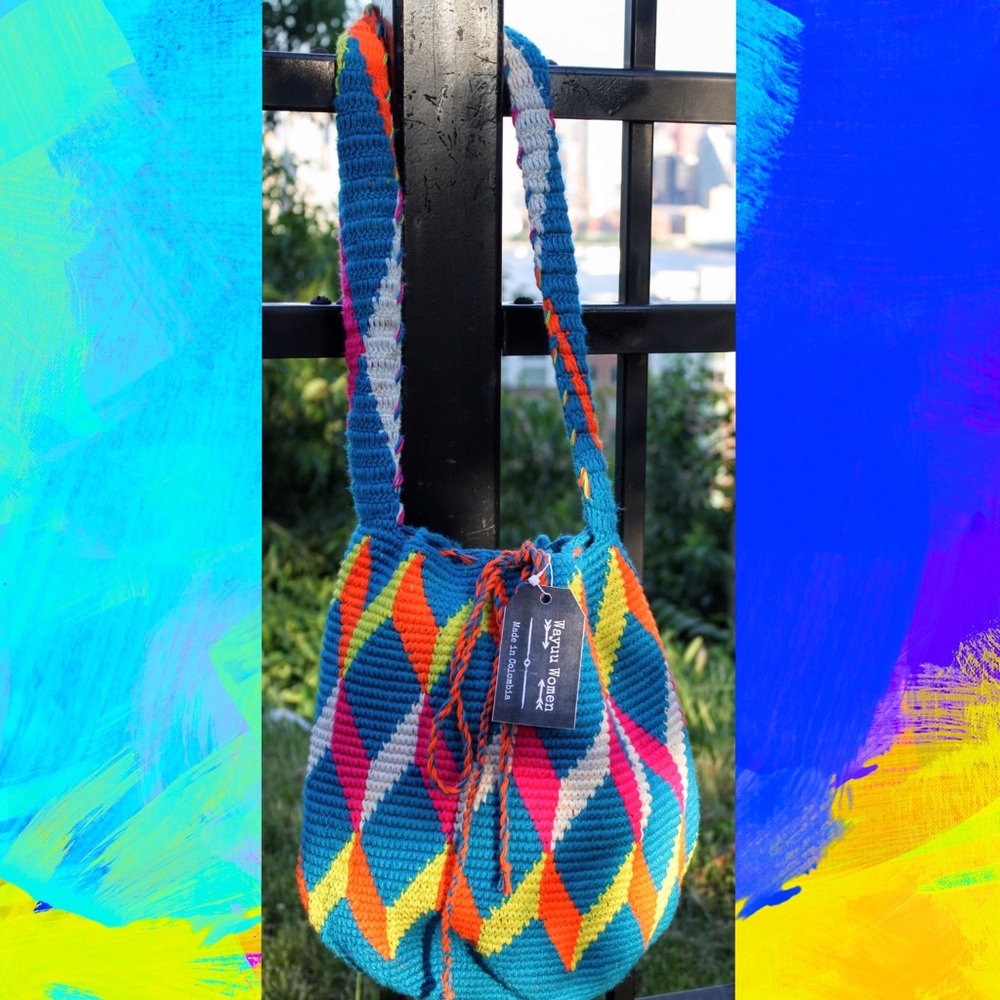 Shoulder bag hand-woven in Colombia (Boho style)