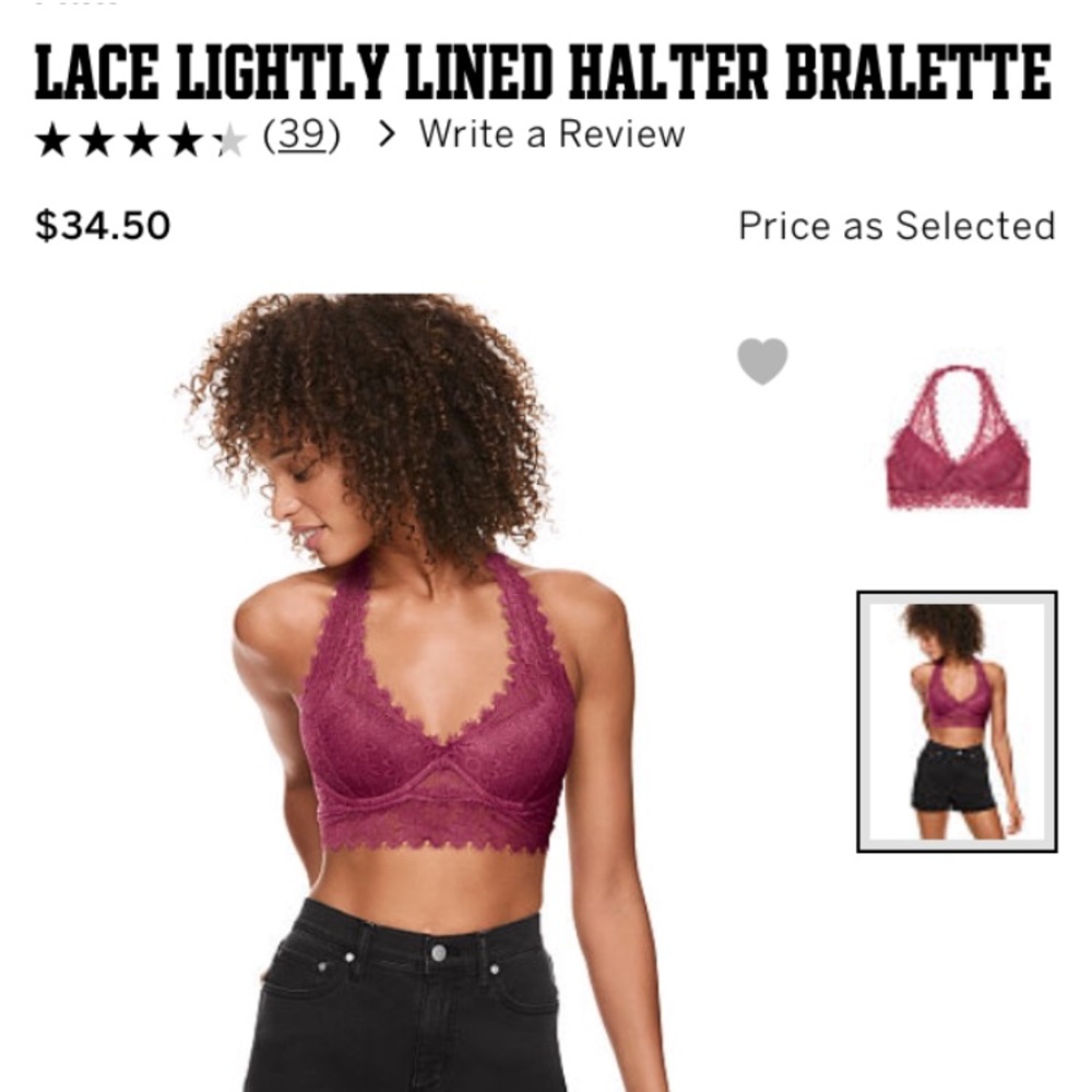 NEW VICTORIAS SECRET lightly lined bralette