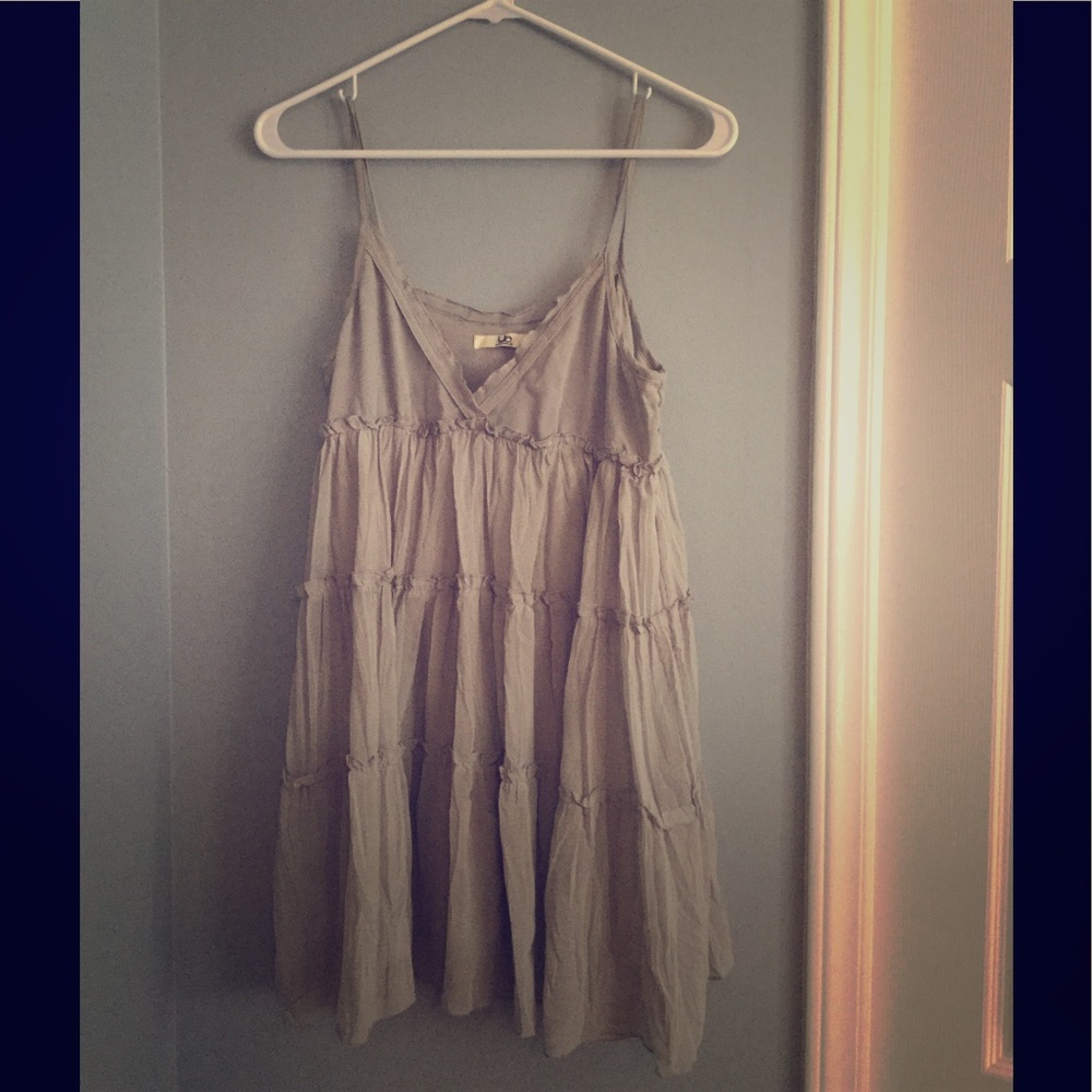 YoLA light blue/gray ruffle mini dress