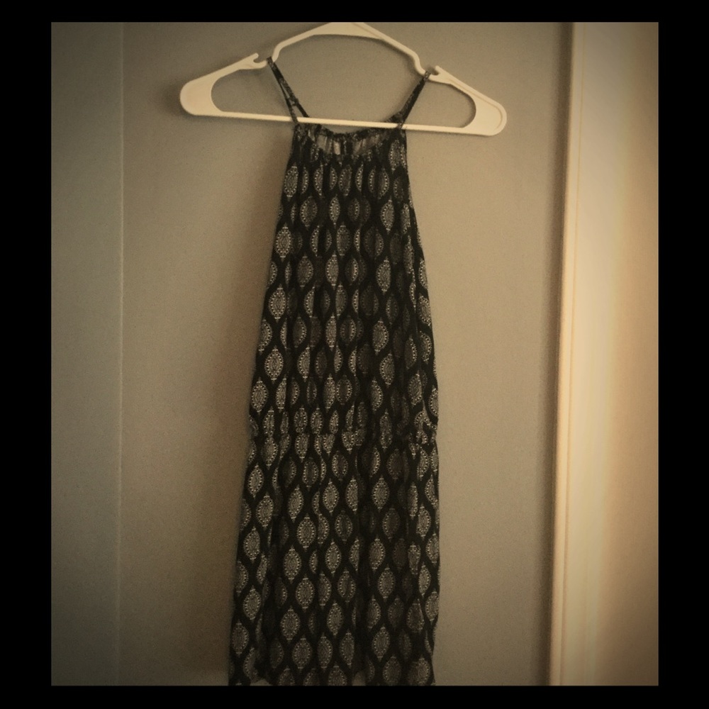 Mossimo black and white paisley print romper