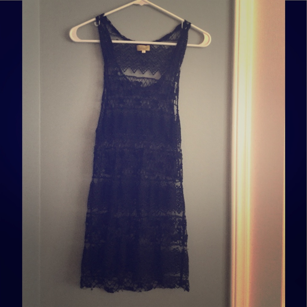 Piko 1988 black lace tank tunic