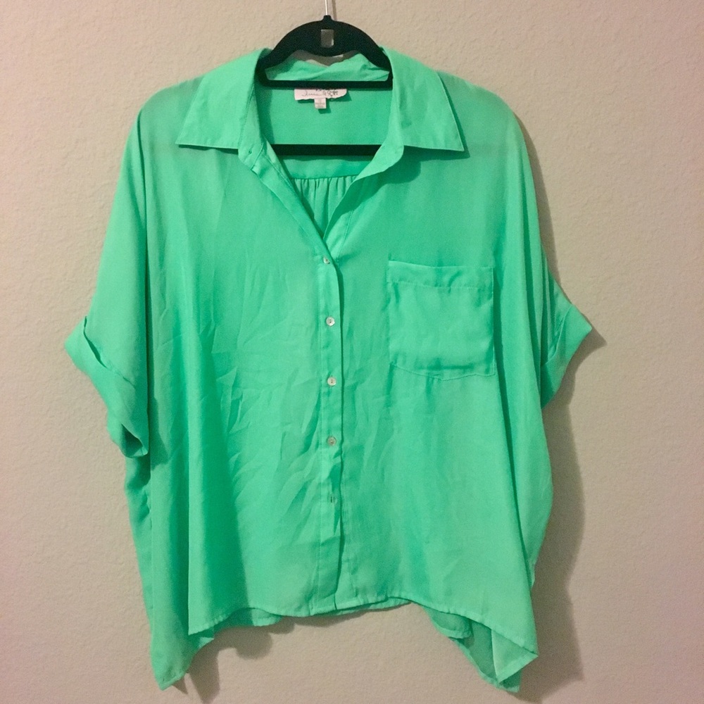 Green button down Blouse