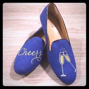 Champagne J Crew flats 🥂