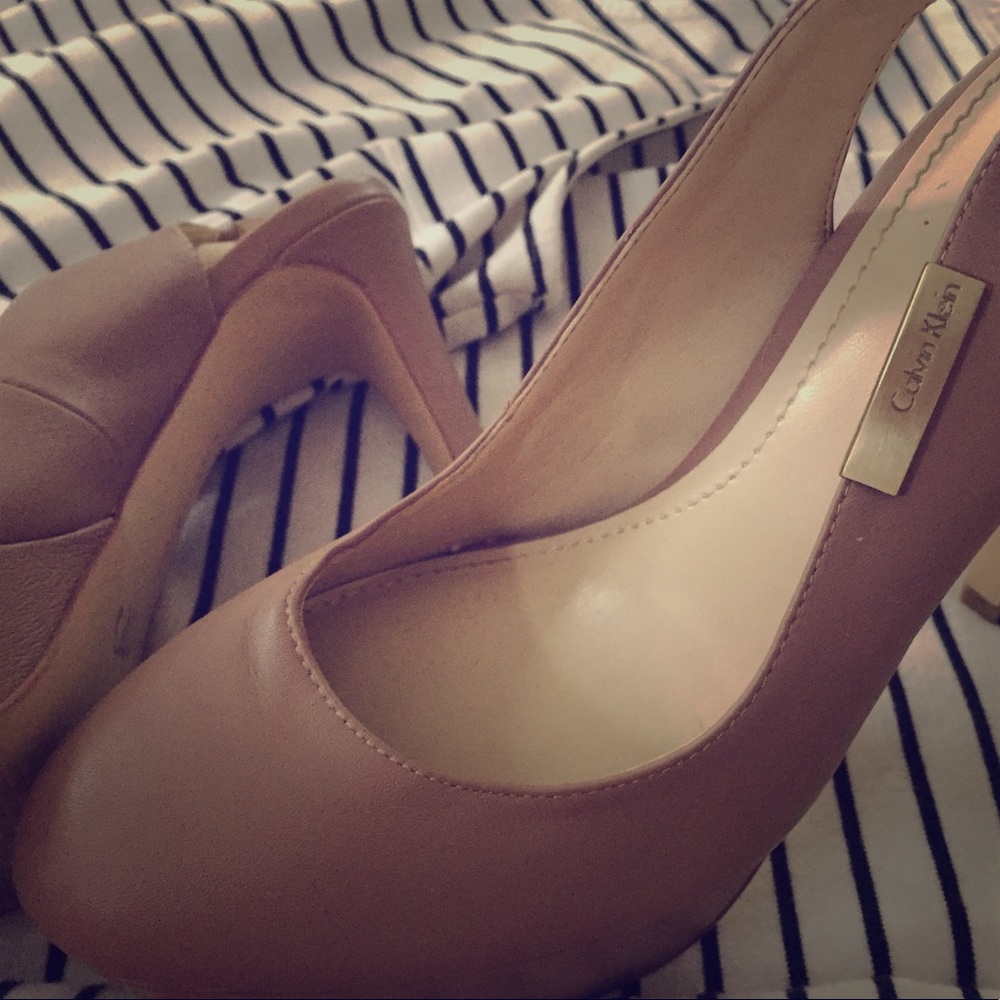 Calvin Klein Gracen Platform Slingbacks