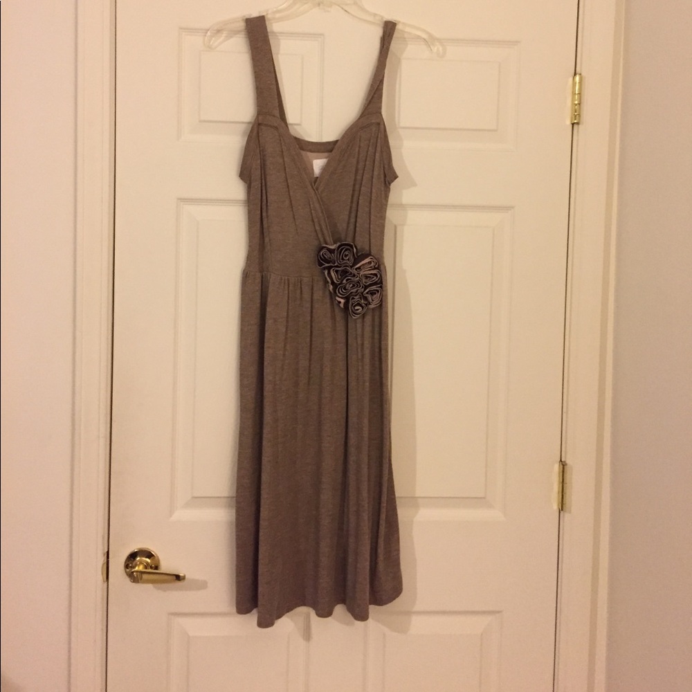 Anthropologie rosette appliqué modal blend dress