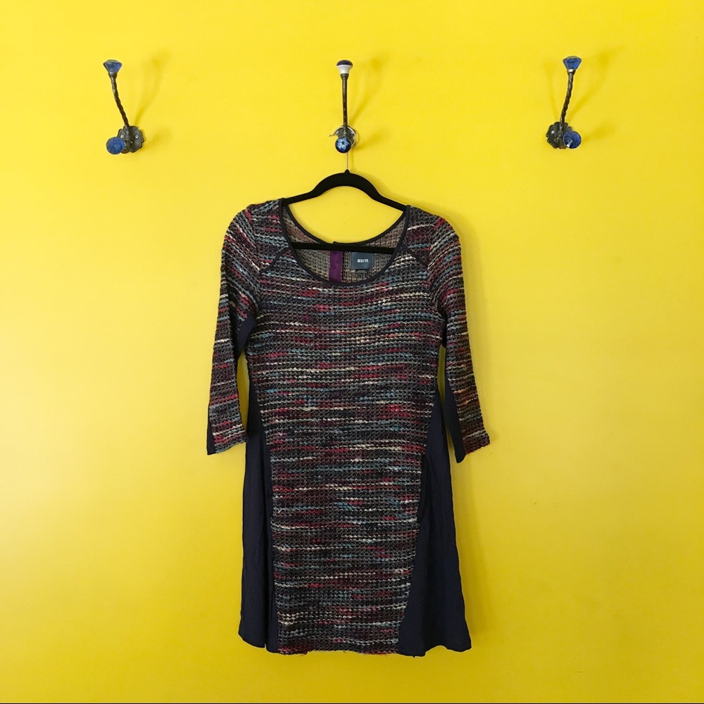 Anthropologie Maeve Marled Stripe Swing Dress