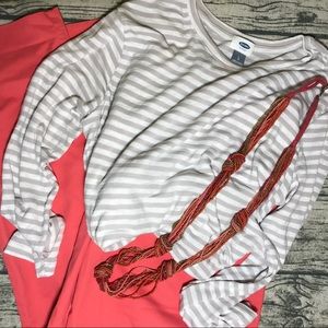 Old Navy Taupe and White striped TUNIC 🥞COMFY!!