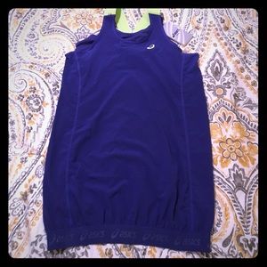 Asics Windbreak Tank Top Color Dark Bluish/neon