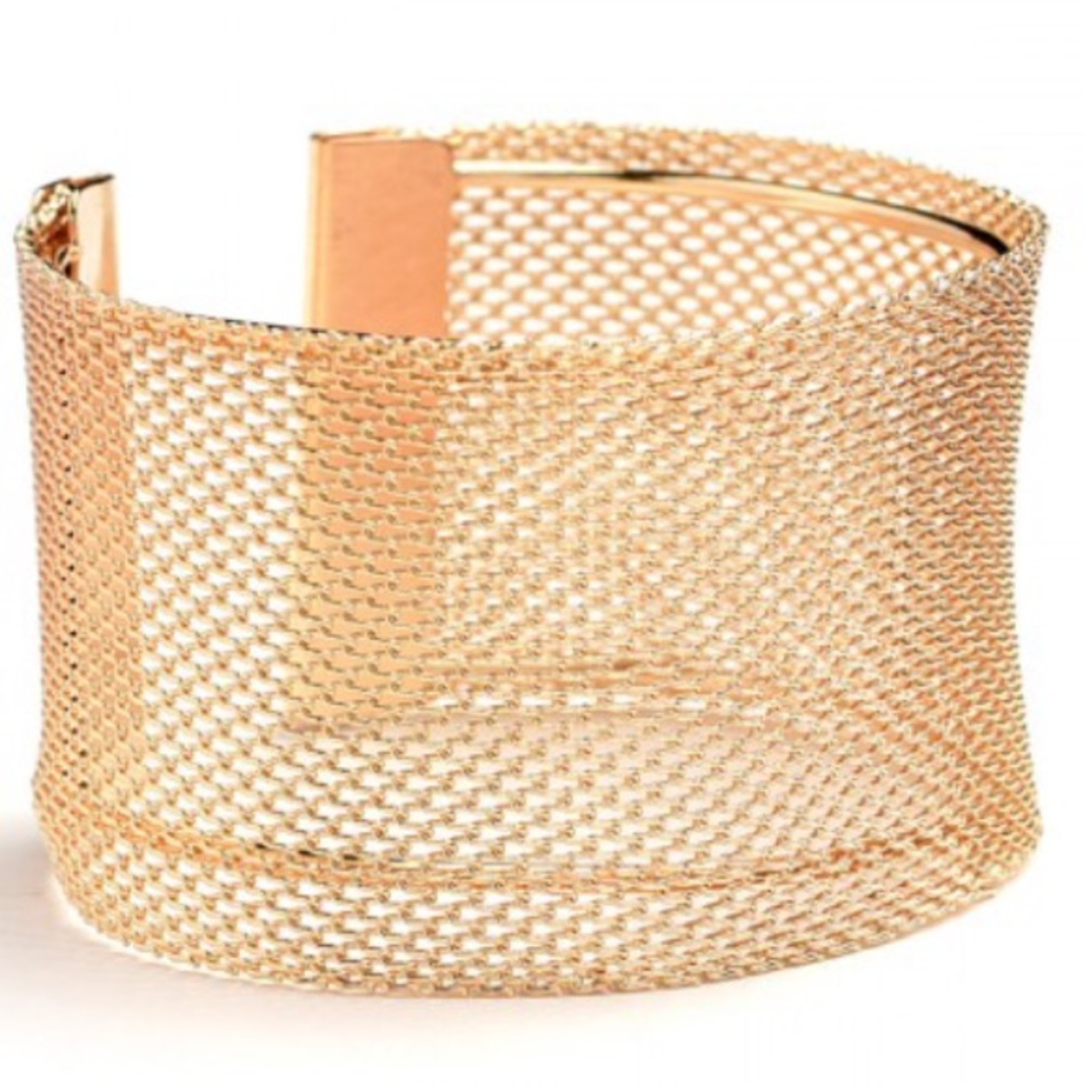 Chain Mesh Cuff Bracelet - Picture 2 of 3