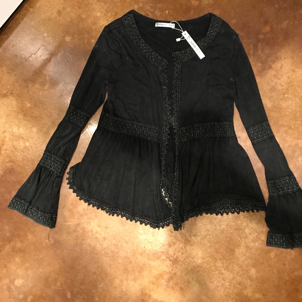 Black distressed cardigan!