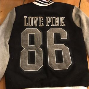 Victoria's Secret pink varsity jacket