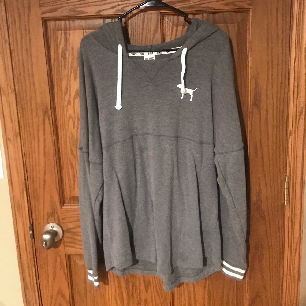 VS Pink long sleeve hooded top