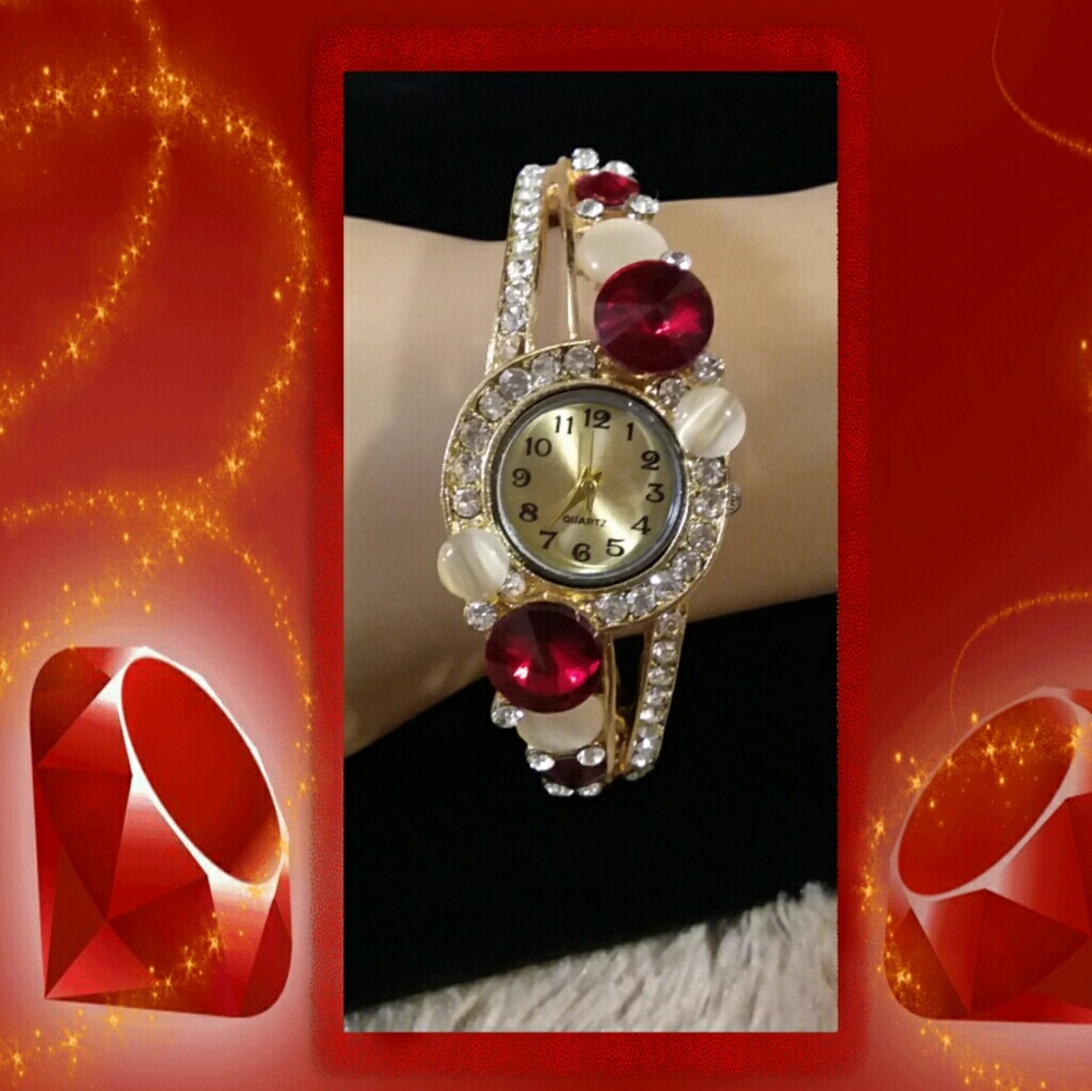 Rhinestone Bangle watch