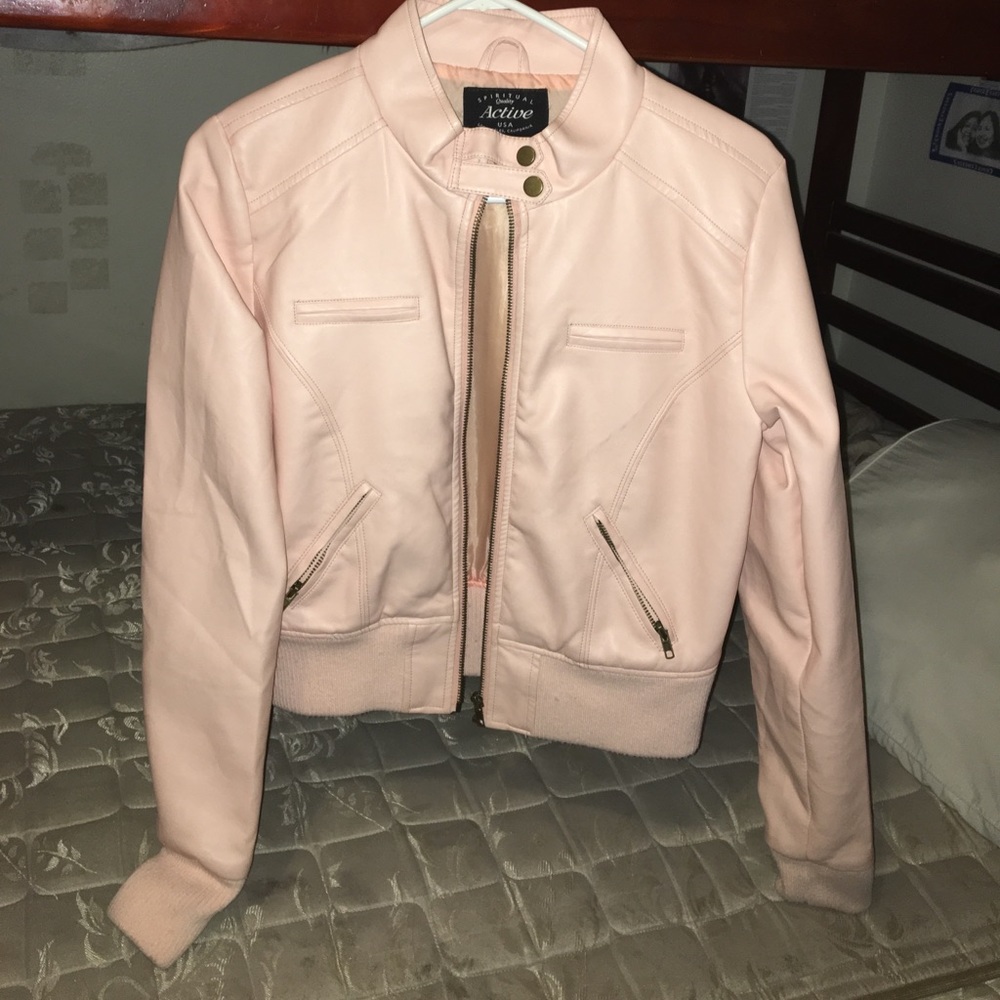 Pink Leather Jacket