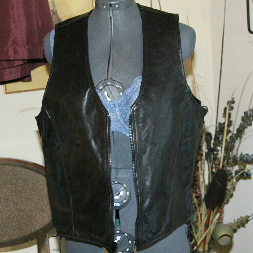 Cutstom Leather Motorcycle Vest