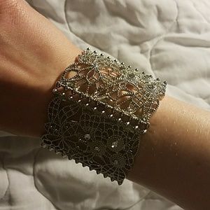 Silver bling bracelet.