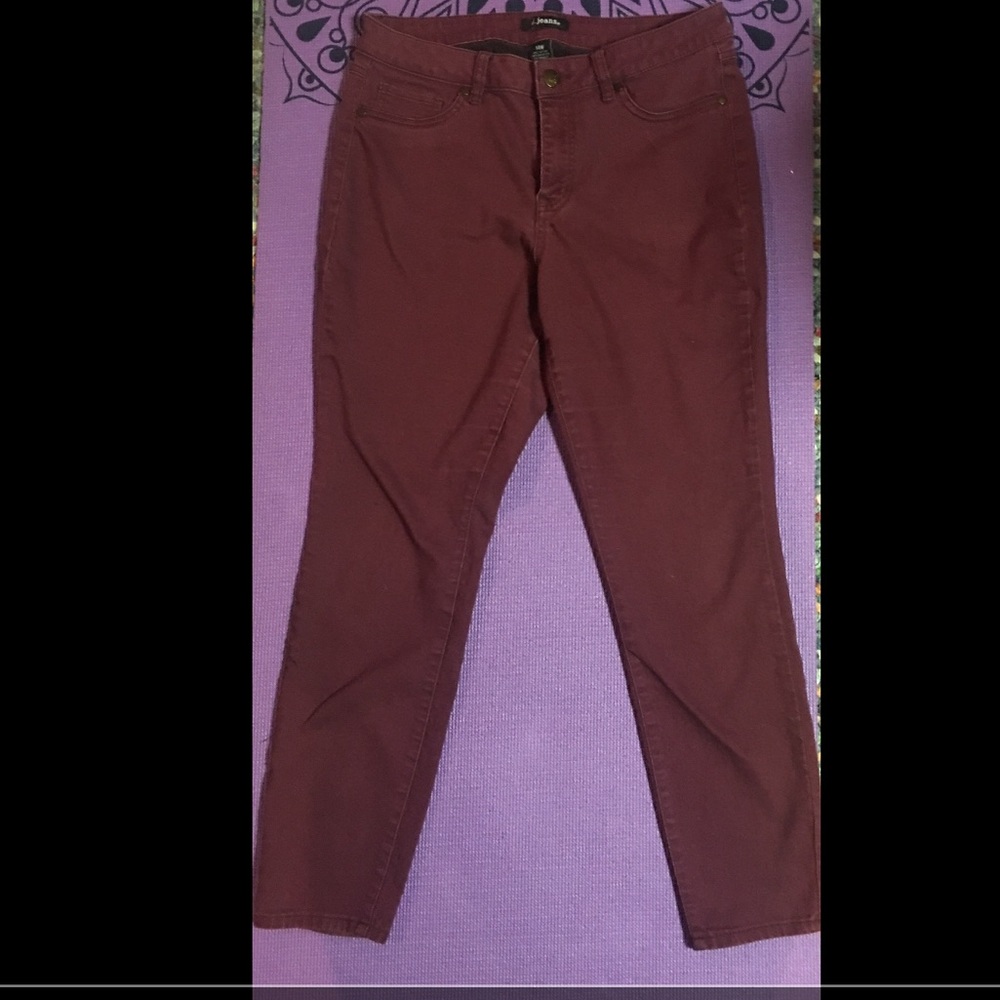 Maroon Skinny Jeans
