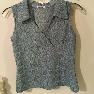 Collared sleeveless top