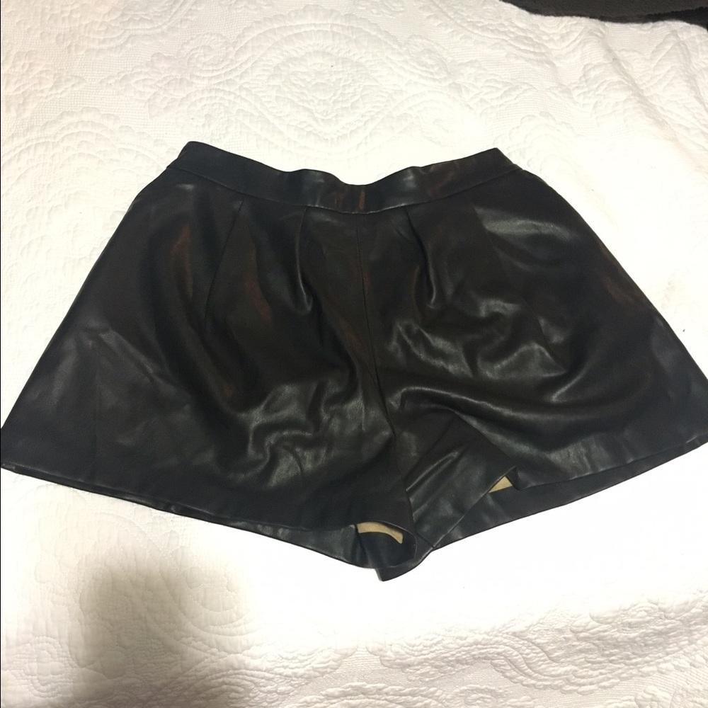 Zara faux leather shorts