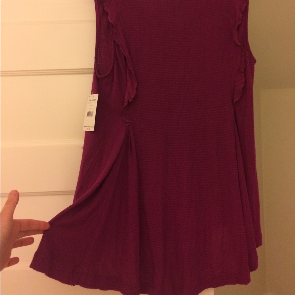 FREE PEOPLE "bondi" waffle top - Picture 6 of 8