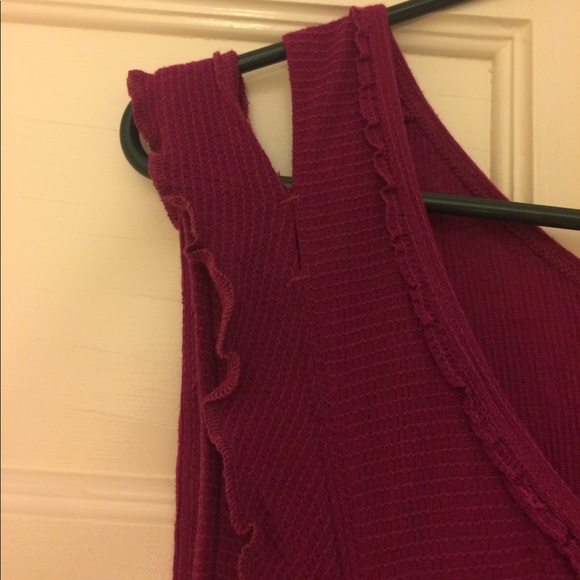 FREE PEOPLE "bondi" waffle top - Picture 2 of 8