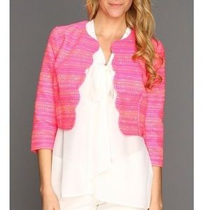 Lilly Pulitzer pink scalloped jacket, Size 10