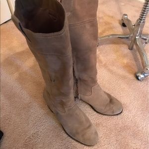 Designer Suede tall boots