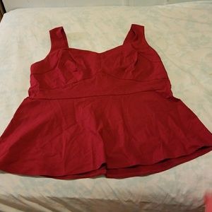 Red Peplum Blouse