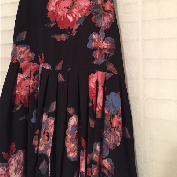 Asymmetrical black floral free people dress - Picture 2 of 8