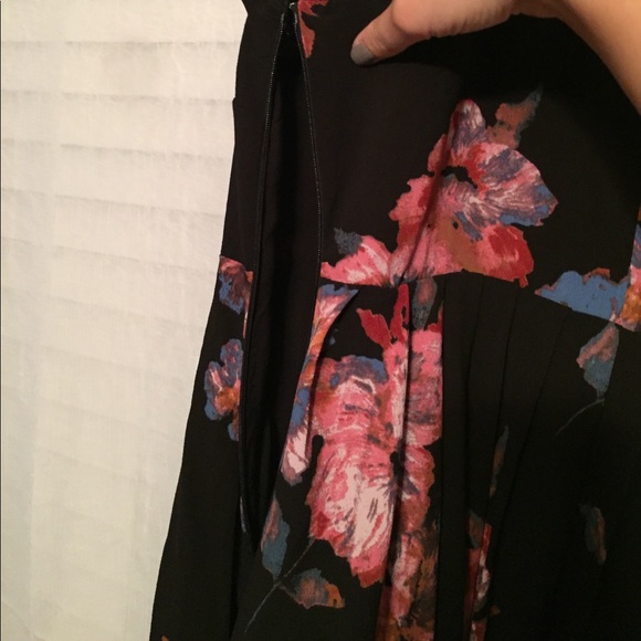 Asymmetrical black floral free people dress - Picture 6 of 8