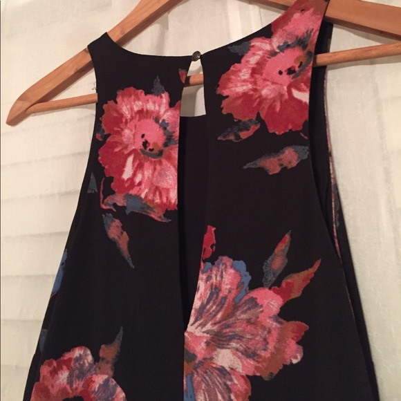 Asymmetrical black floral free people dress - Picture 7 of 8