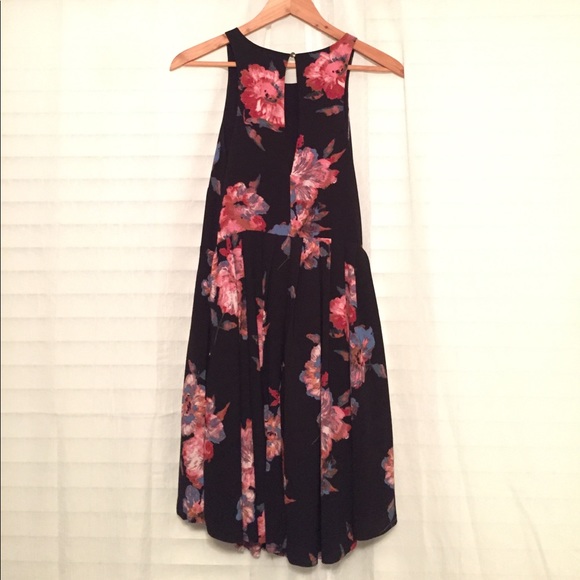 Asymmetrical black floral free people dress - Picture 8 of 8