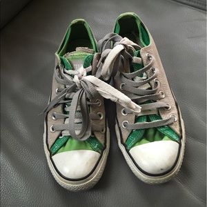 Green and grey double layer Chucks GUC