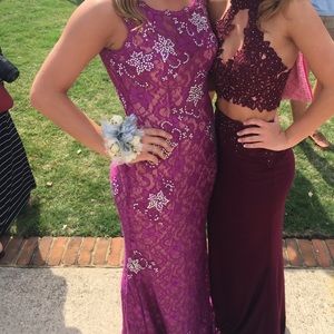 Jovani purple lace dress