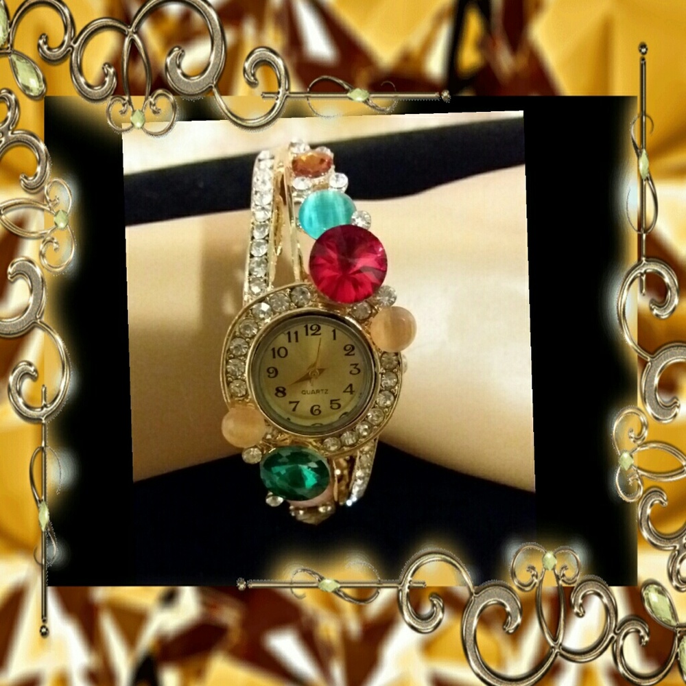 Rhinestone Bangle watch