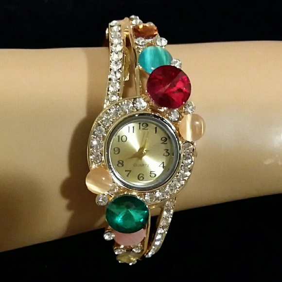 Rhinestone Bangle watch - Picture 2 of 5