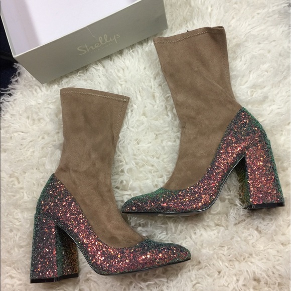 peacocks glitter boots