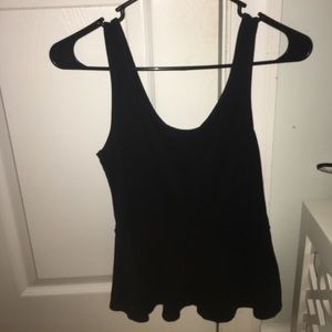 Express black peplum tank top