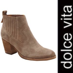 Dolce Vita jones dark taupe suede bootie sz 7
