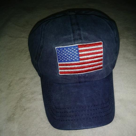AMERICAN FLAG EMBROIDERED WASHED CAP - Picture 5 of 7