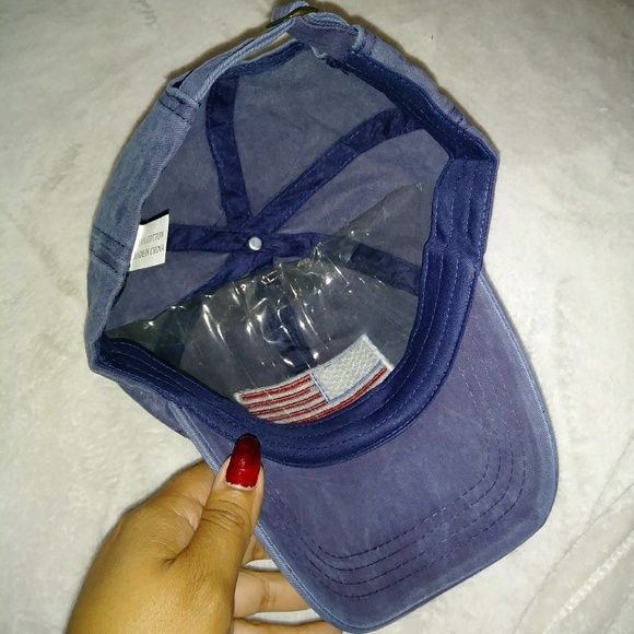 AMERICAN FLAG EMBROIDERED WASHED CAP - Picture 6 of 7