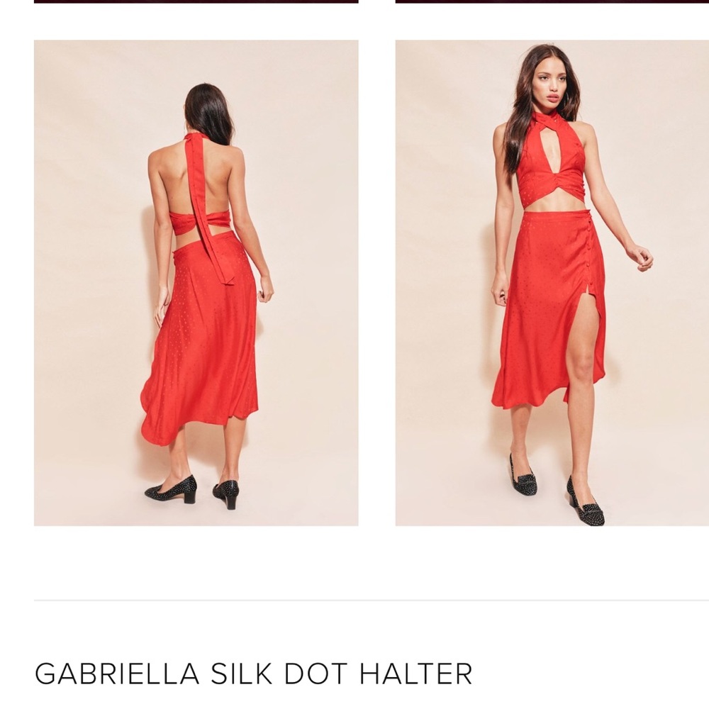 Gabriella Silk Top (red) for love and lemons