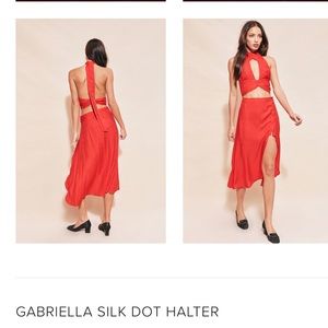 Gabriella Silk Top (red) for love and lemons