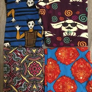 NWOT LulaRoe 4 pair of Tween Unicorn leggings HTF